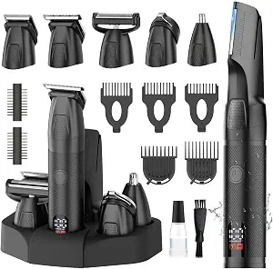 Manscape Body & Beard Trimmer for Men,Waterproof,6 in 1 Grooming Kit