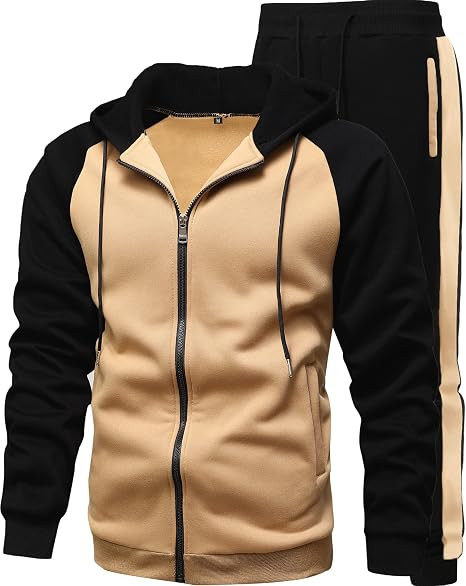 GXAMOY Men's 2 Pieces Tracksuits Running Sports