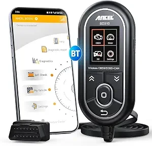 ANCEL BD310 Bluetooth OBD2 Scanner, 2-in-1 Car Diagnostic Scan Tool & Code Reader with App, Battery Test, Trip Analysis, Performance Test, for iPhone & Android, All 1996+ Vehicles