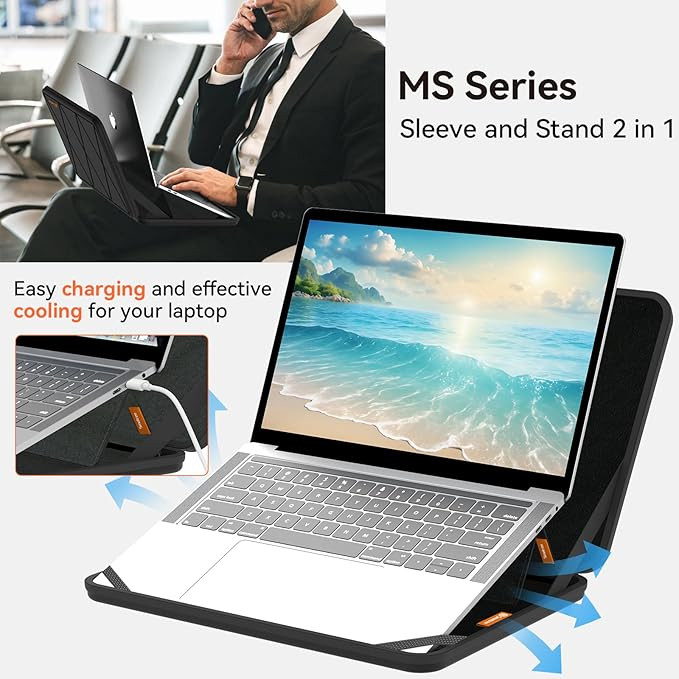Smatree MS87 Hard EVA Sleeve with Stand for 15.6" HP Chromebook 15at-nb000