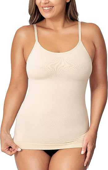 SHAPERMINT Strapless Bra, No-Slip Wireless Bandeau with Sewn-in Cups