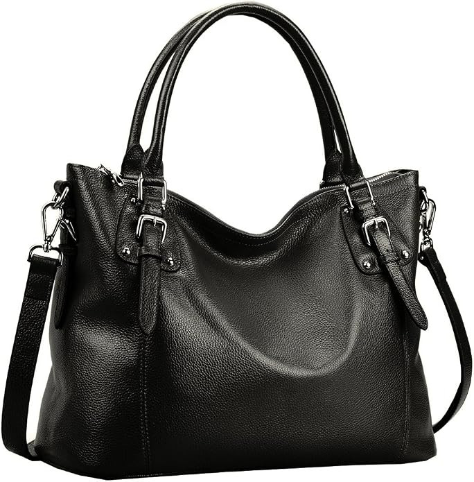 HESHE Leather Purses and Handbag for Women Shoulder Bag Tote Top Handle Bag