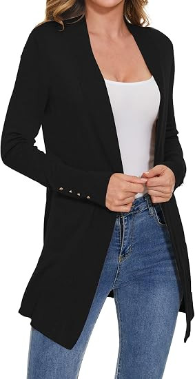 Women's Open Front Long Cardigan Sweaters Dressy Casual Business Casual Outfits, Office Work Attire, Fall Trendy 2026
