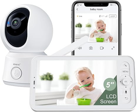 ARENTI 360° Baby Monitor with Camera and Audio, 2.4G WiFi