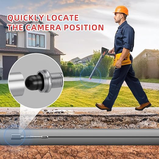 Sanyipace Pipe Locator 512Hz Receiver Locating Wand for Sewer Camera