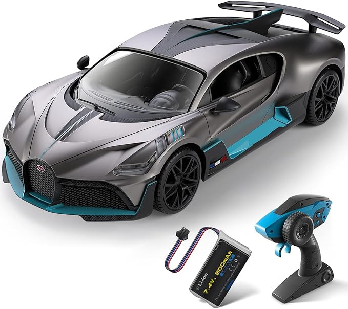 MIEBELY Remote Control Car, Bugatti Divo 1/12 Scale Rc Cars 12Km/h, 2.4Ghz Licensed Model Car 7.4V 900mAh Toy Car Headlight for Adults Boys Girls Age 6-12 Years Birthday Ideas Gift