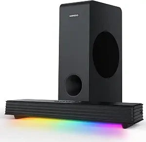 MEREDO Desktop PC Soundbar with Subwoofer: 15.9