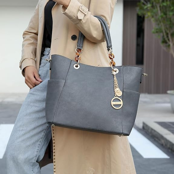 J’OMOR by Mia Tote Bag for Women, Handbag Set with Wallet Top-Handle Bag Vegan Leather Purse